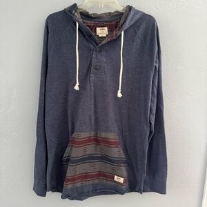 Vans Navy Blue Hooded Men's Sweatshirt Size Large